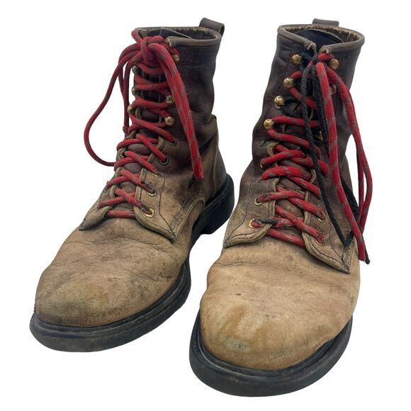 Red Wing 931 Men’s 9.5 D Leather Logger Work Boot Diamondback Sole - Picture 7 of 9